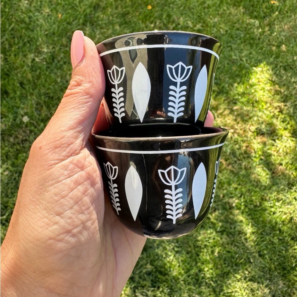 Black & White Turkish/Arabic Coffee Cup